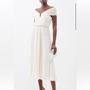 Self portrait white midi dress